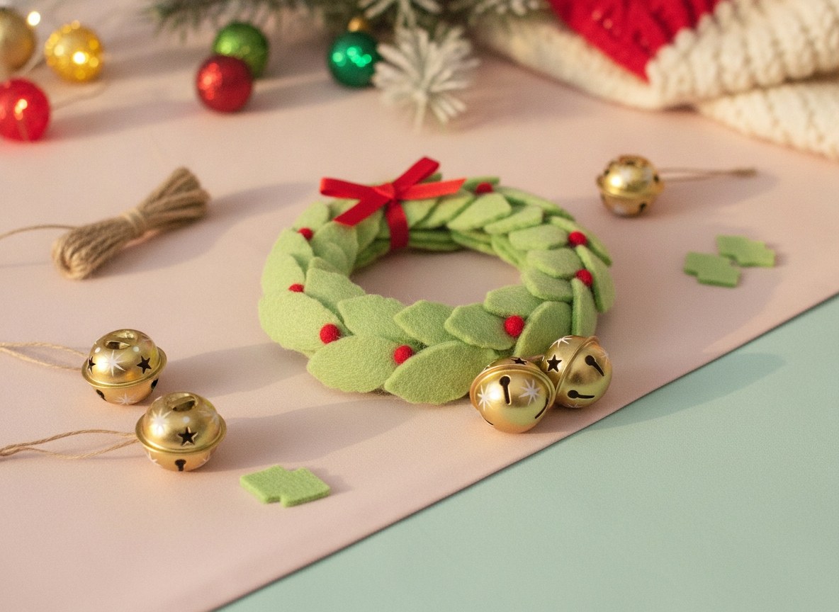 Glänzende goldene Metall-Glöckchen als Weihnachtsbaumschmuck mit sternförmigen Öffnungen