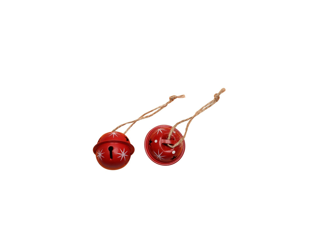 Metall-Glöckchen, rot 4St., 3x3x2,7cm - Kidis Art