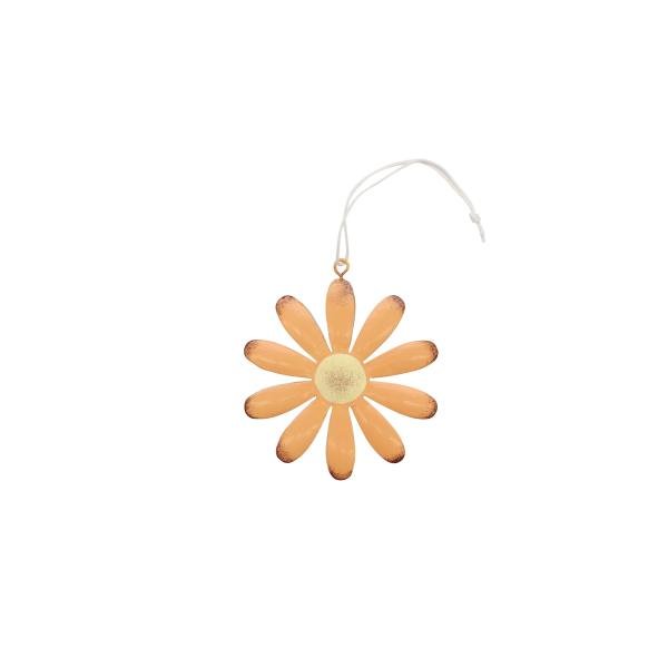 Metallblüte, orange 8x7,5cm, mit Hänger - Kidis Art