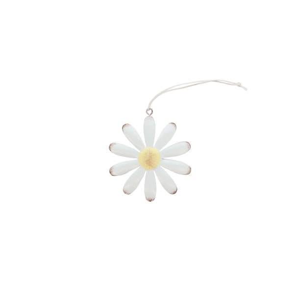 Metallblüte, weiss 8x7,5cm, mit Hänger - Kidis Art