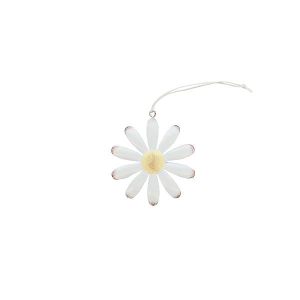 Metallblüte, weiss 8x7,5cm, mit Hänger - Kidis Art
