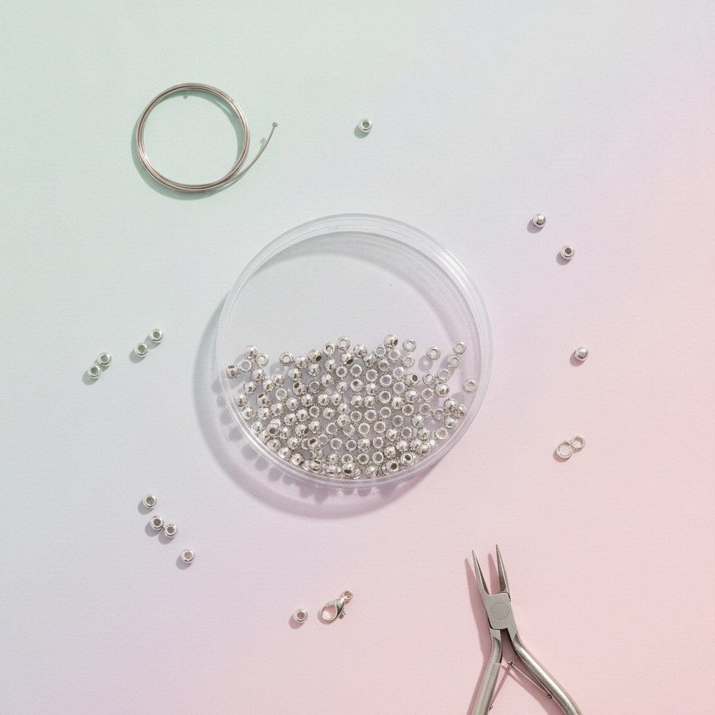 Metallic-Perle silberfb. 10mm - Kidis Art