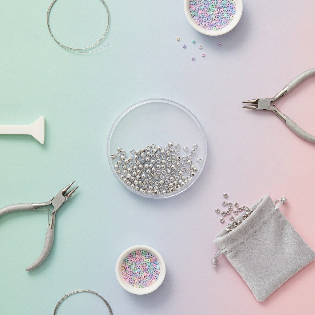 Metallic-Perle silberfb. 6mm - Kidis Art