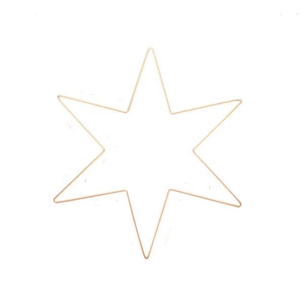 Metallstern, matt Champagne 6 Zacken, 30cm - Kidis Art