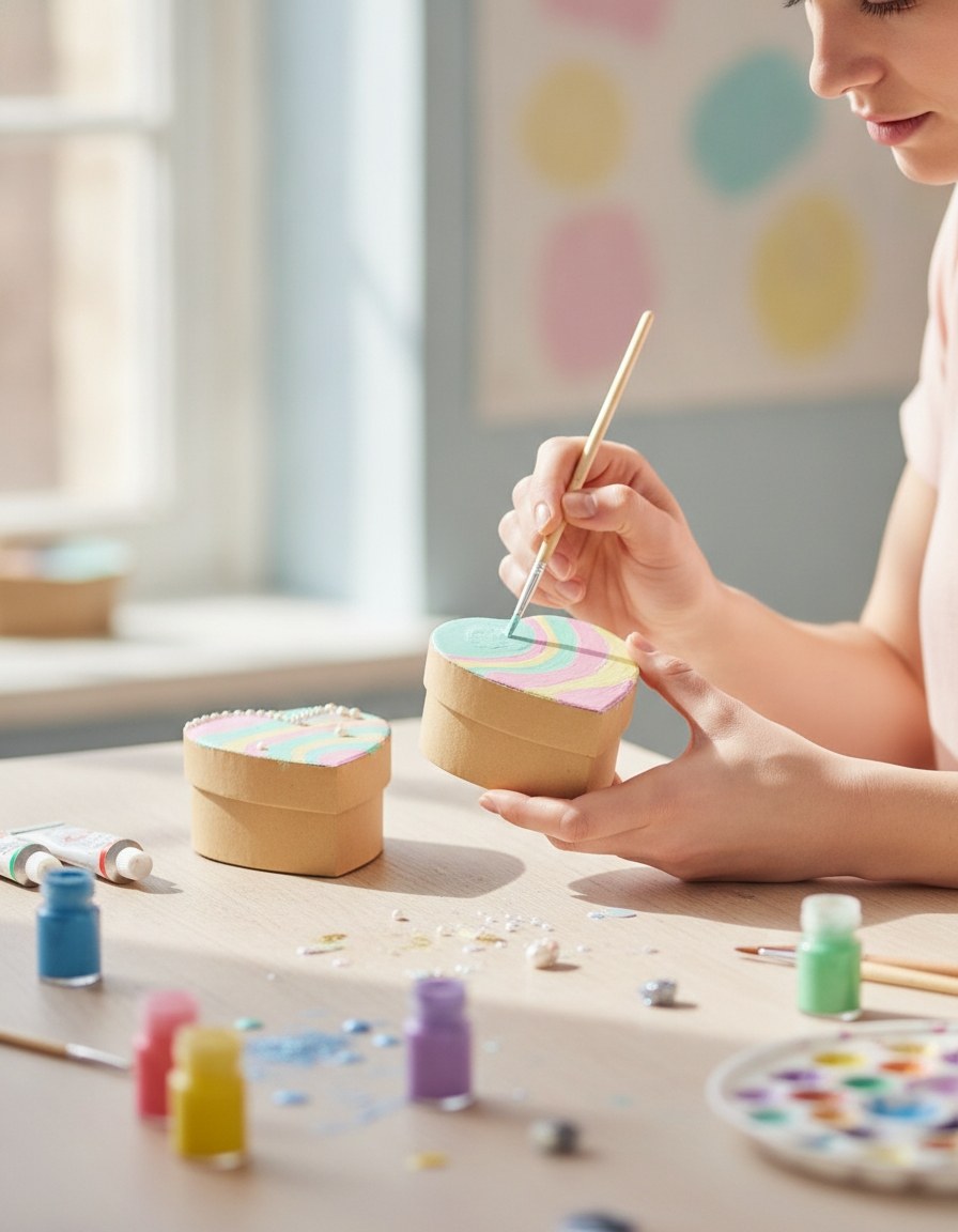 Mini-Boxen-Set aus Pappe 4-tlg herzförmig FSC - Kidis Art