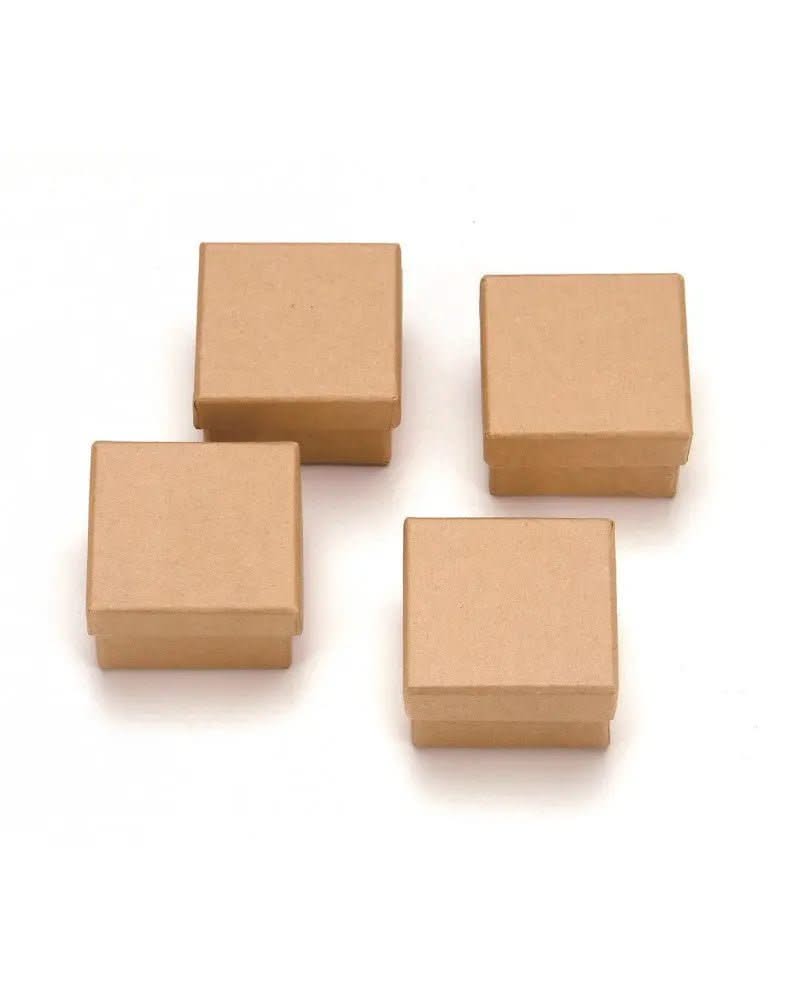 Mini-Boxen-Set aus Pappe 4-tlg quadratisch FSC 6x6x3.5cm - Kidis Art