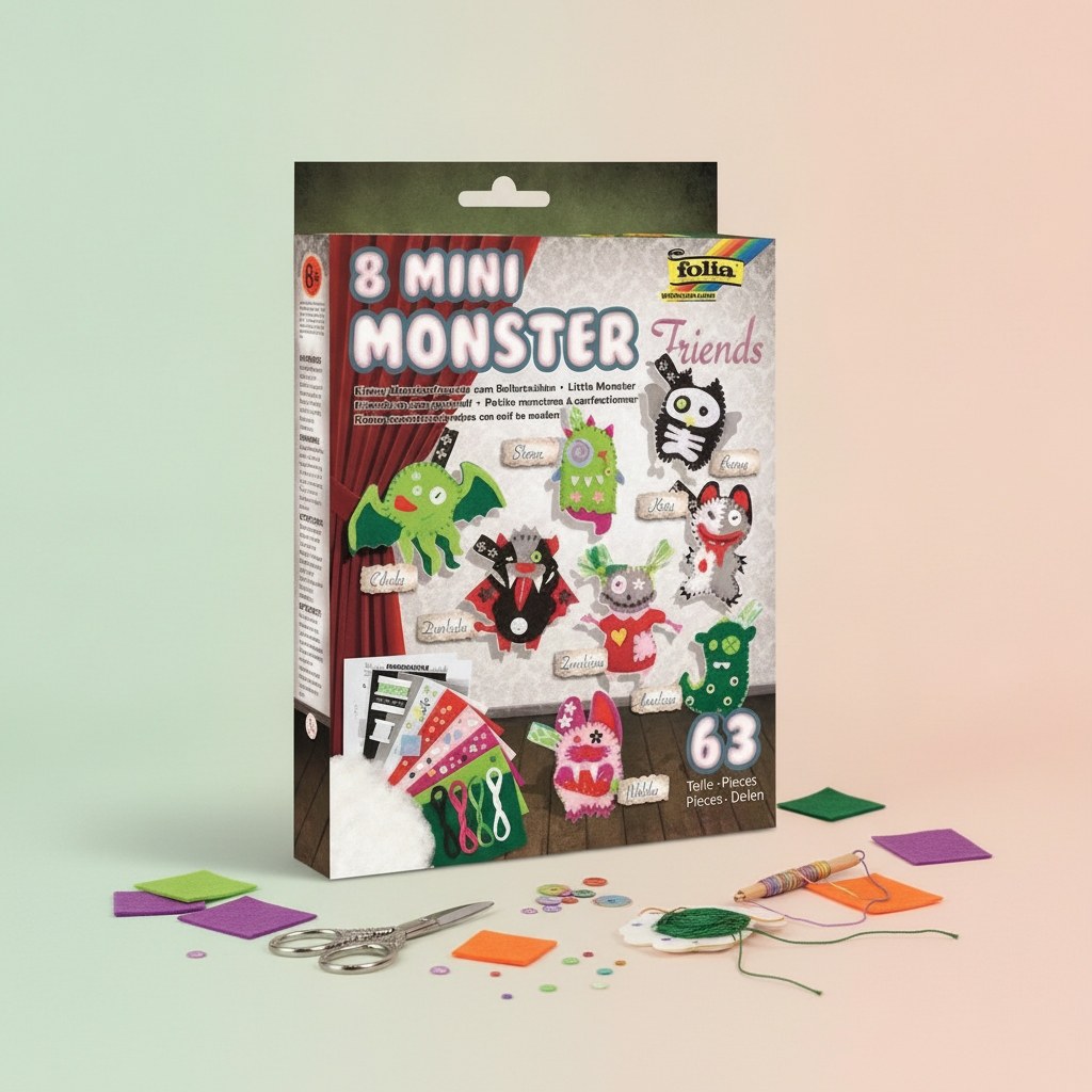 Mini Monster Friends, Set für 8 Monster - Kidis Art