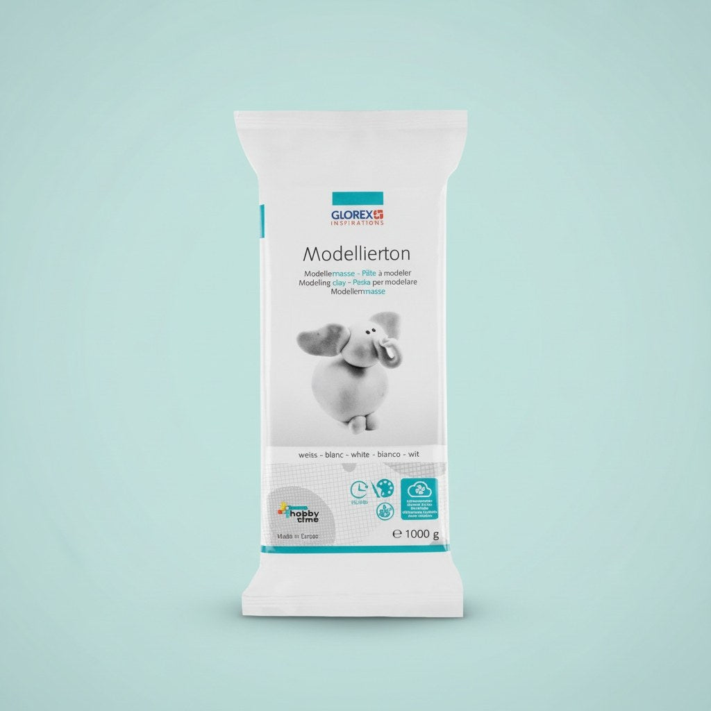 Modellierton weiss 1000g - Kidis Art