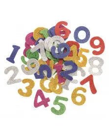 Moosgummi Set Zahlen glitzer - Kidis Art