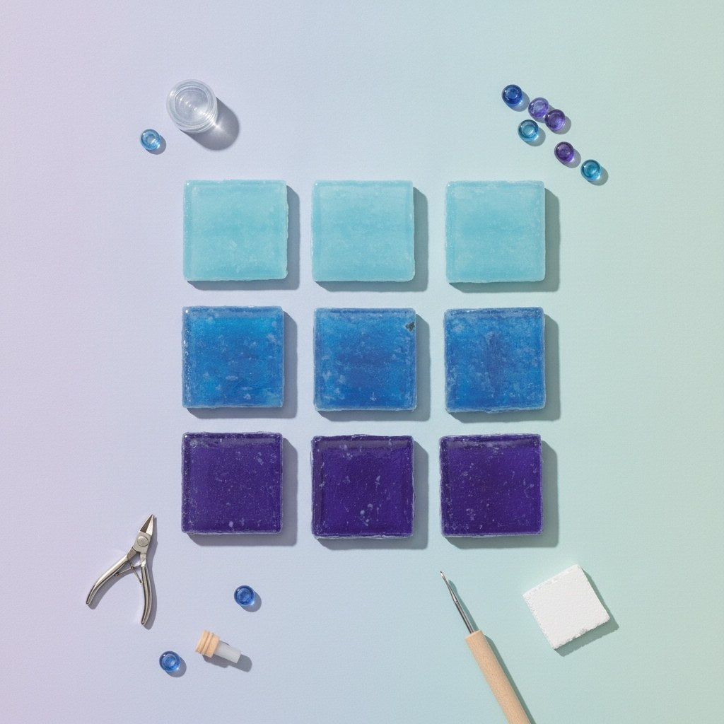 Mosaik Starter-Kit 10mm 200g, blau sort. - Kidis Art