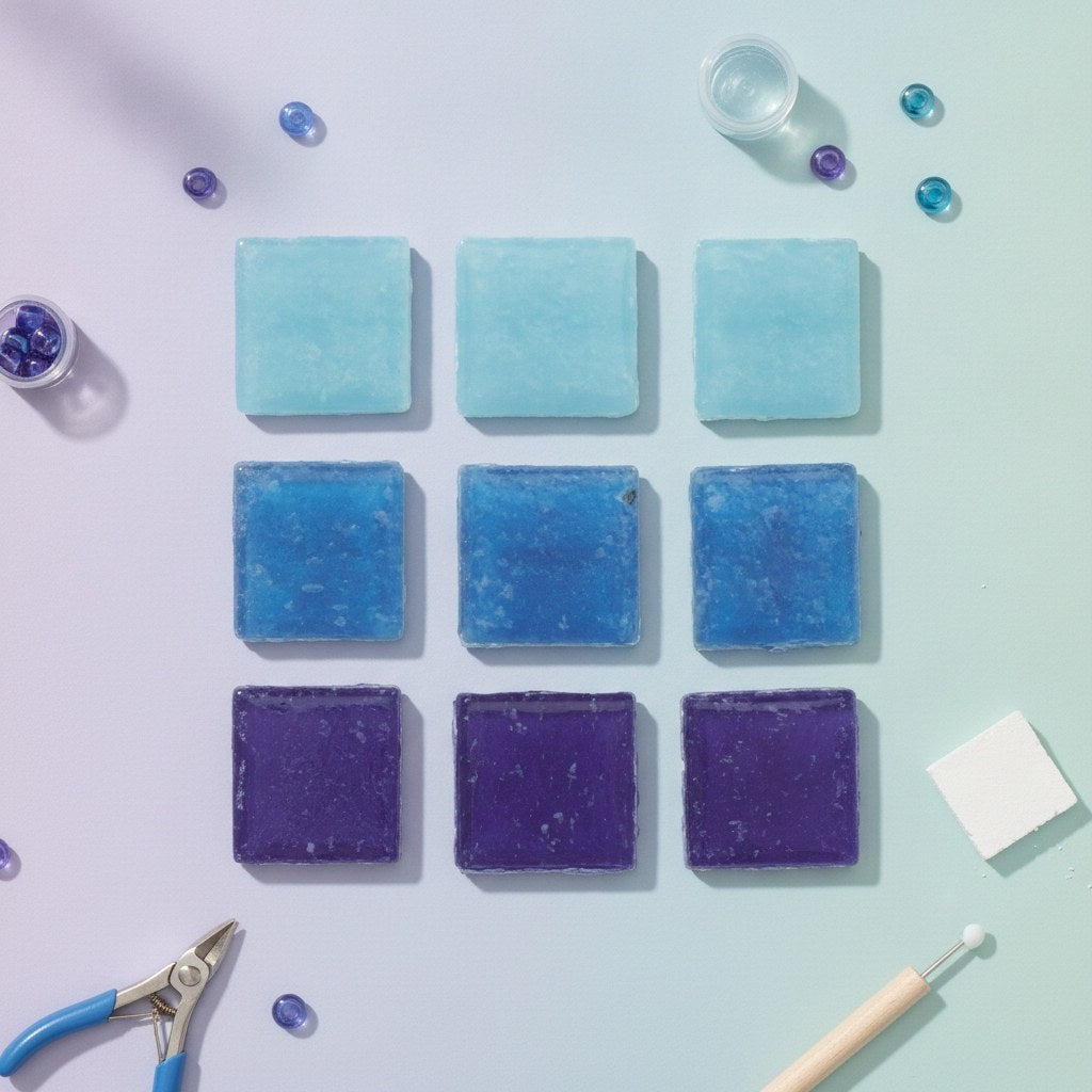 Mosaik Starter-Kit 20mm 200g blau sortiert - Kidis Art