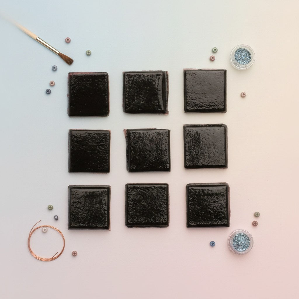 Mosaiksteine 10x10mm 100g schwarz - Kidis Art