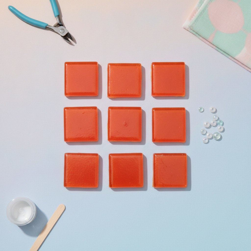 Mosaiksteine 20x20mm 100g dunkelorange - Kidis Art