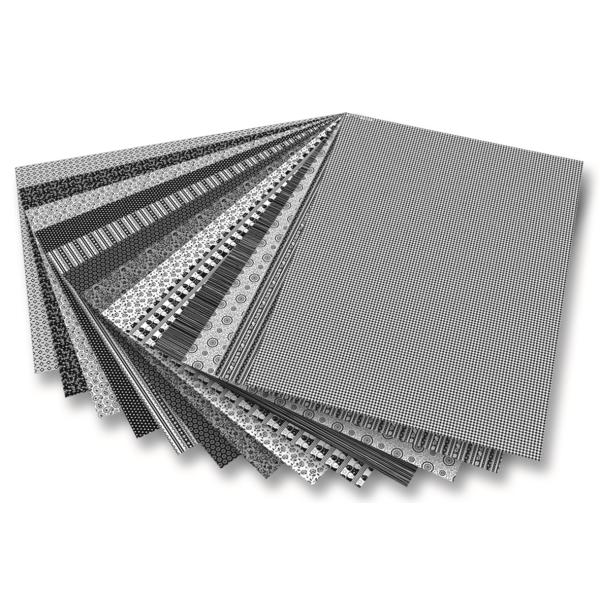 Motivblock schwarz/weiss 24x34cm, 26 Blatt sortiert - Kidis Art