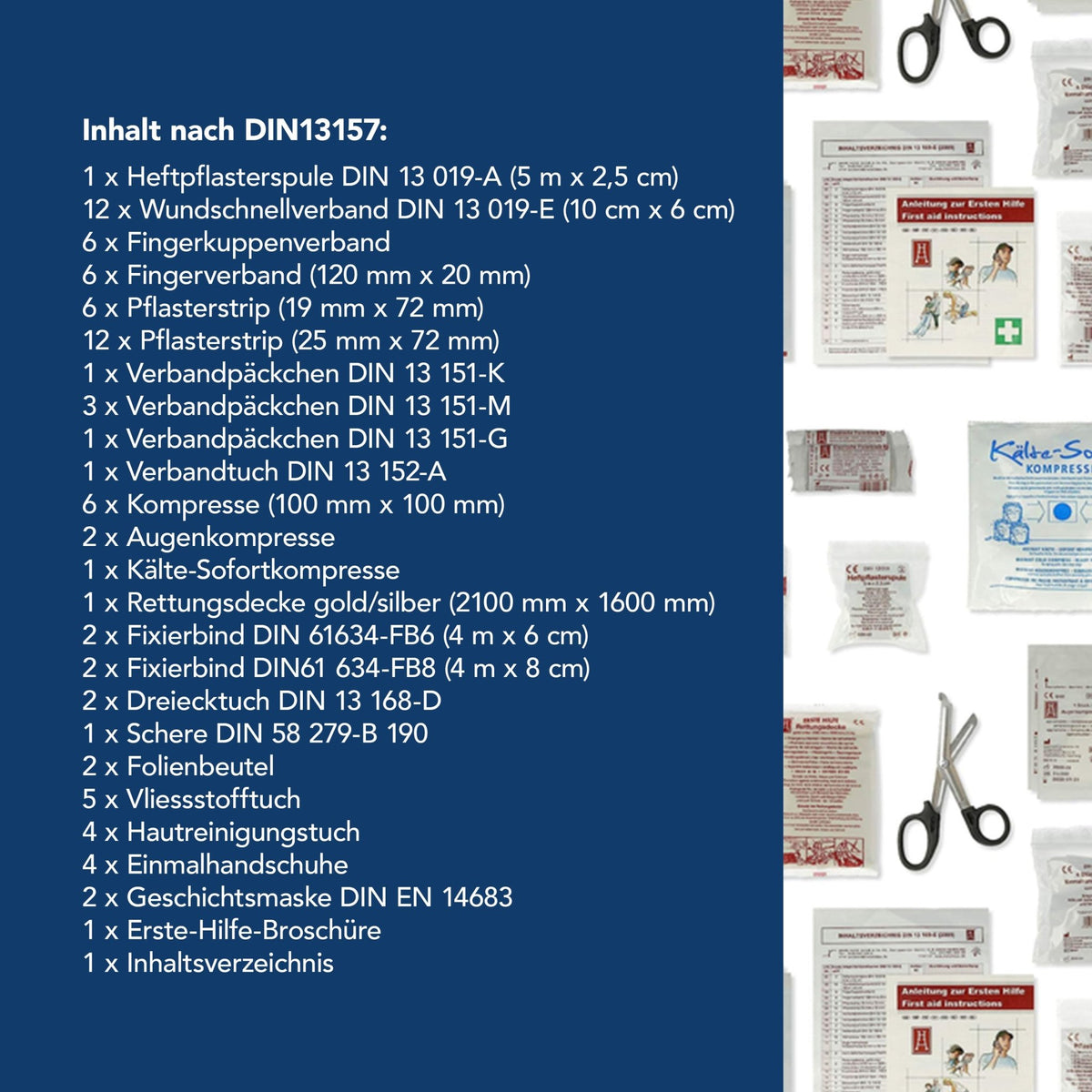 Nachfüllset DIN 13157 für Verbandkasten und -koffer - Kidis Art