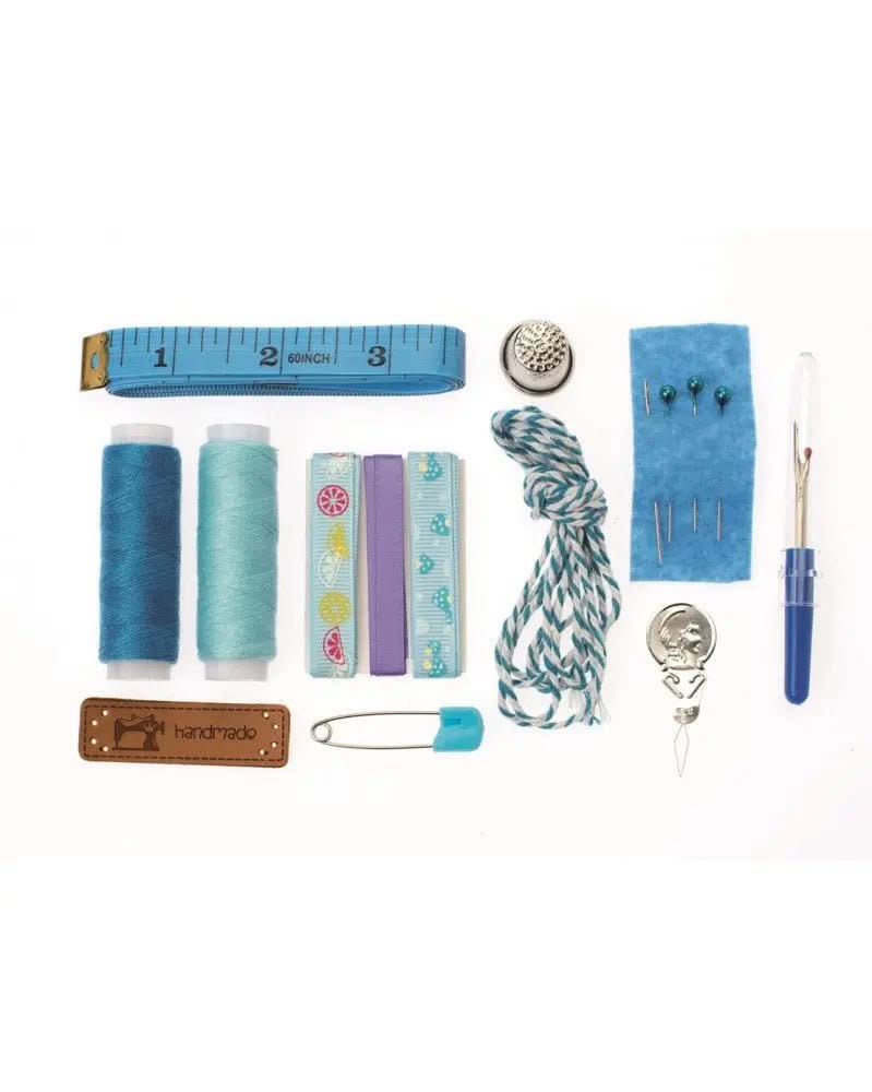 Näh-Set Lili Rose blau, 14-tlg - Kidis Art