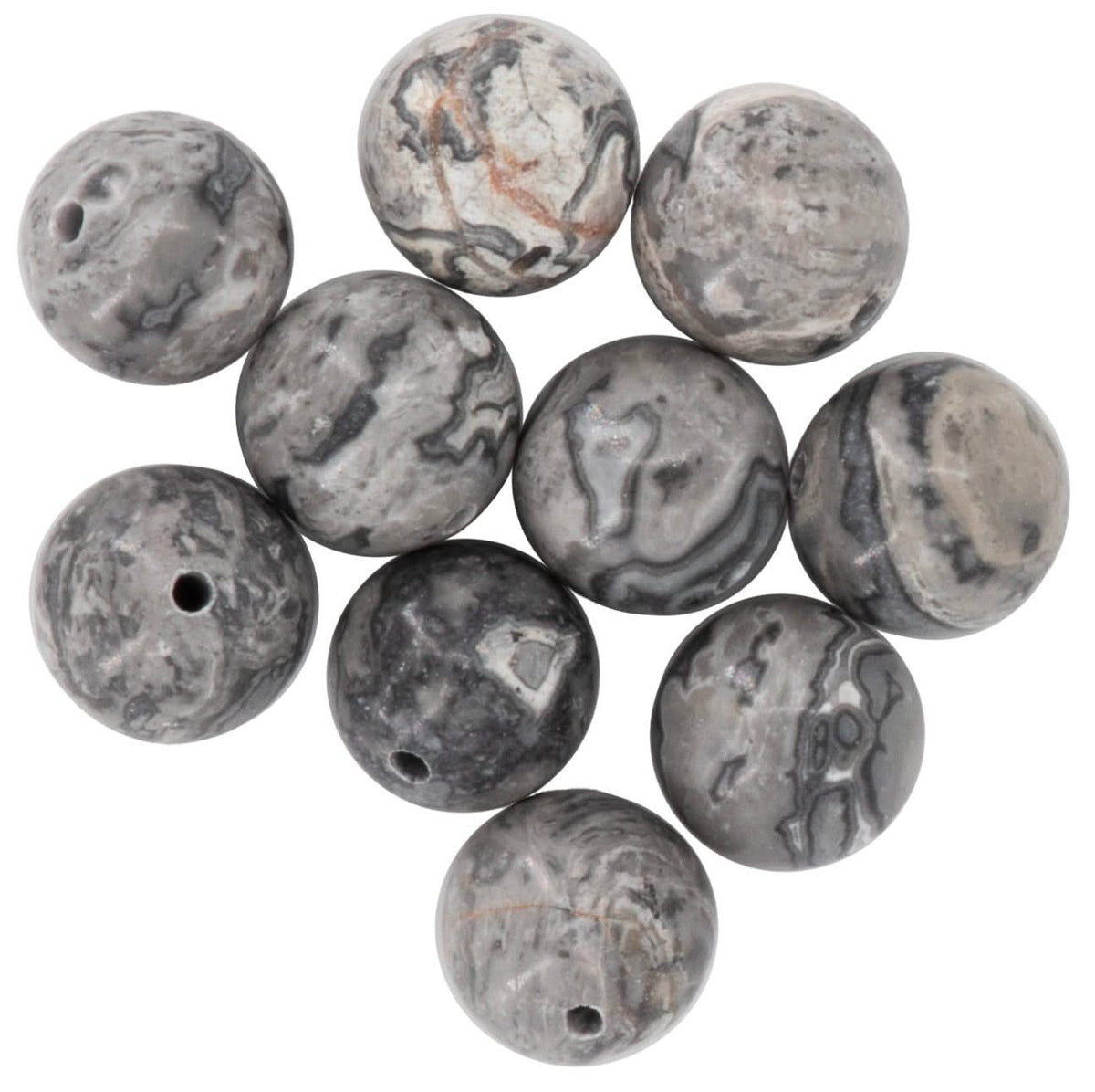 Natursteine, 10mm, 10St. Map Stone - Kidis Art