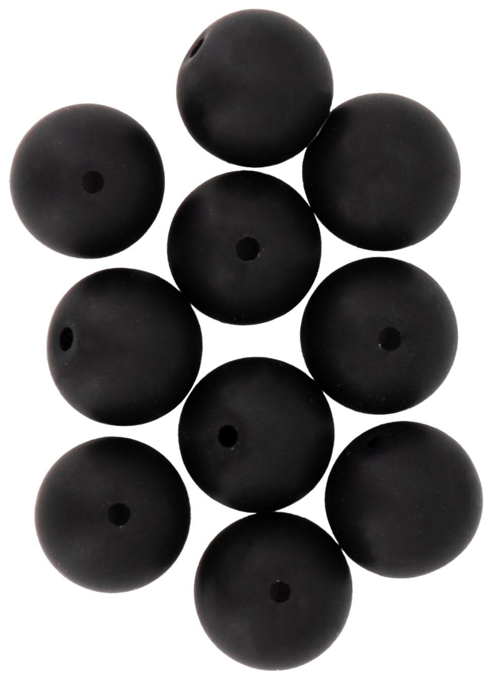 Natursteine, 10mm, 10St. Matte Carbonado - Kidis Art