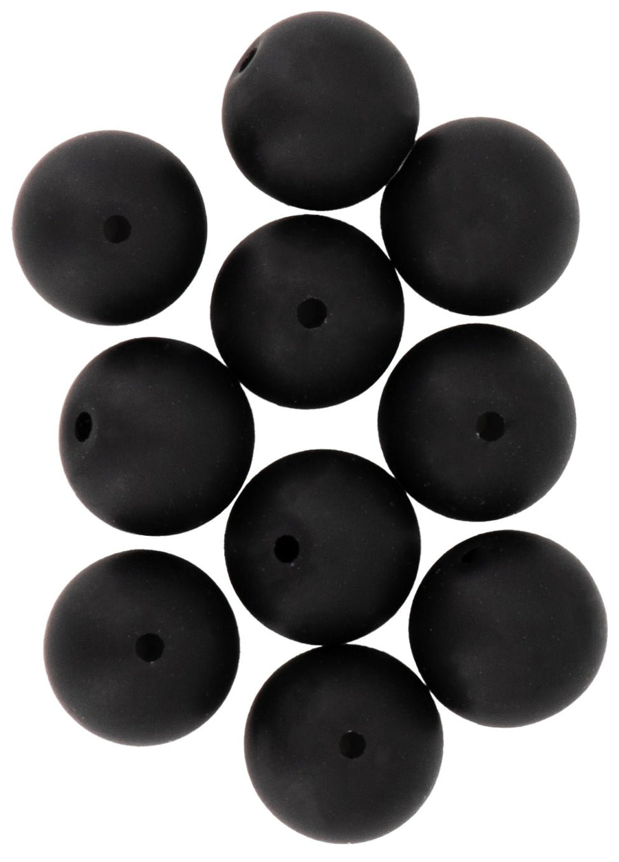 Natursteine, 10mm, 10St. Matte Carbonado - Kidis Art