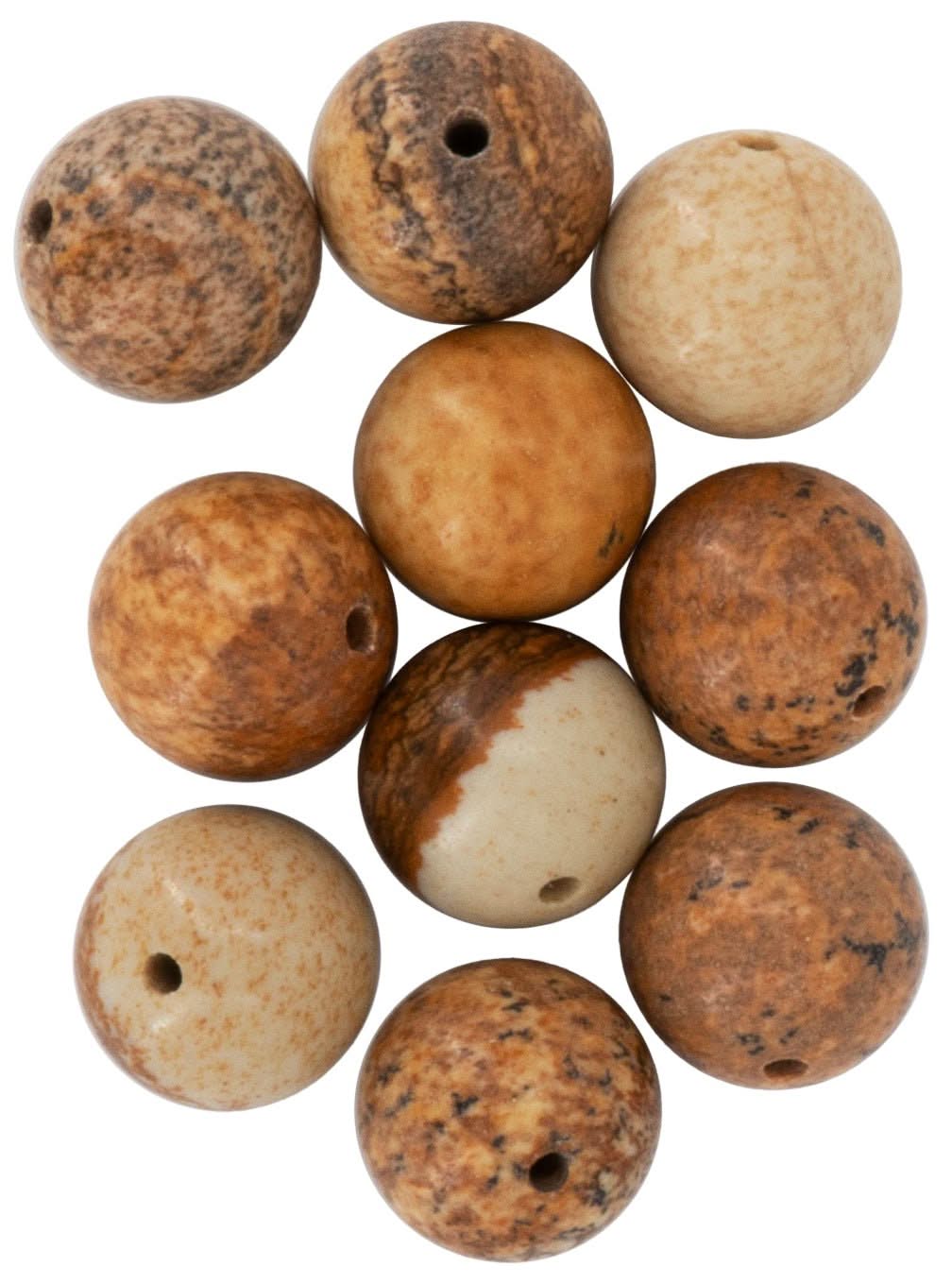Natursteine, 10mm, 10St. Pivture Stone - Kidis Art