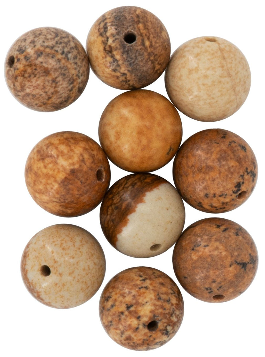 Natursteine, 10mm, 10St. Pivture Stone - Kidis Art