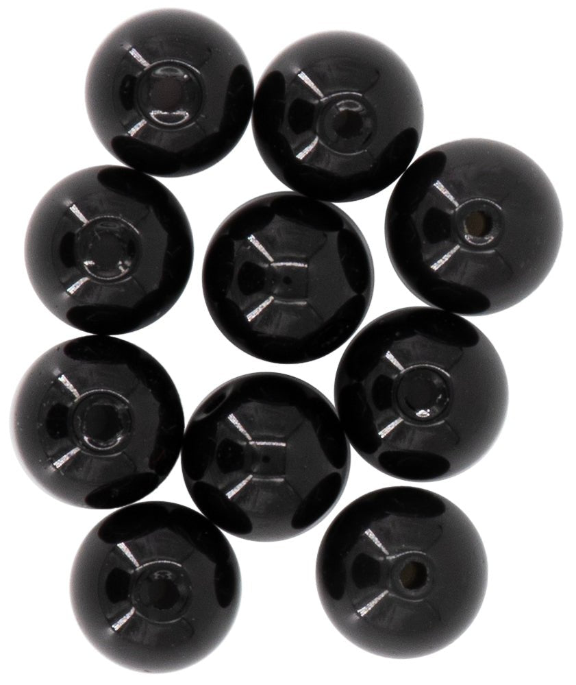Natursteine, 8mm, 10St. Shiny Carbonado - Kidis Art