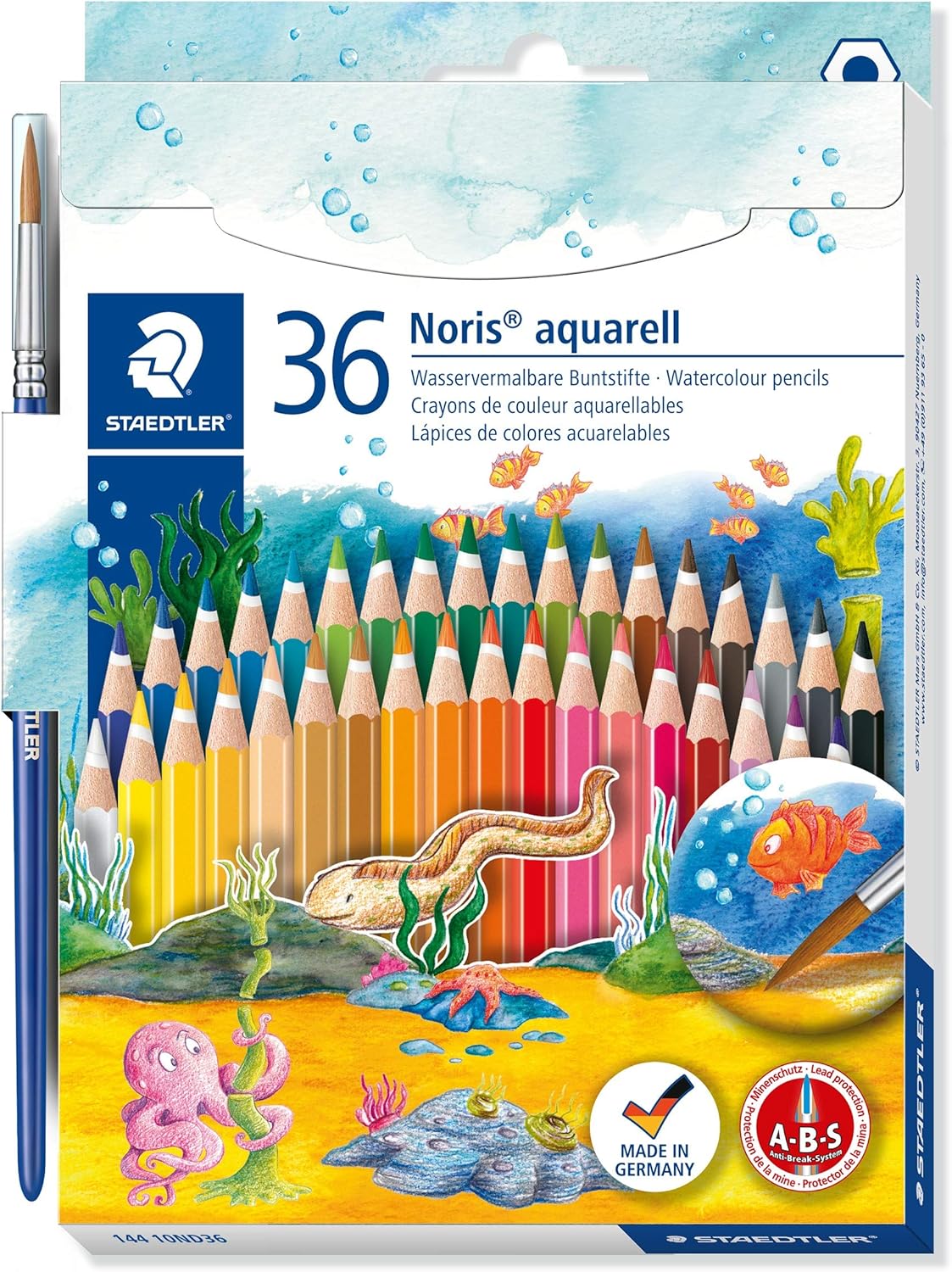 Noris® aquarell 144 10 multi-color - Kidis Art