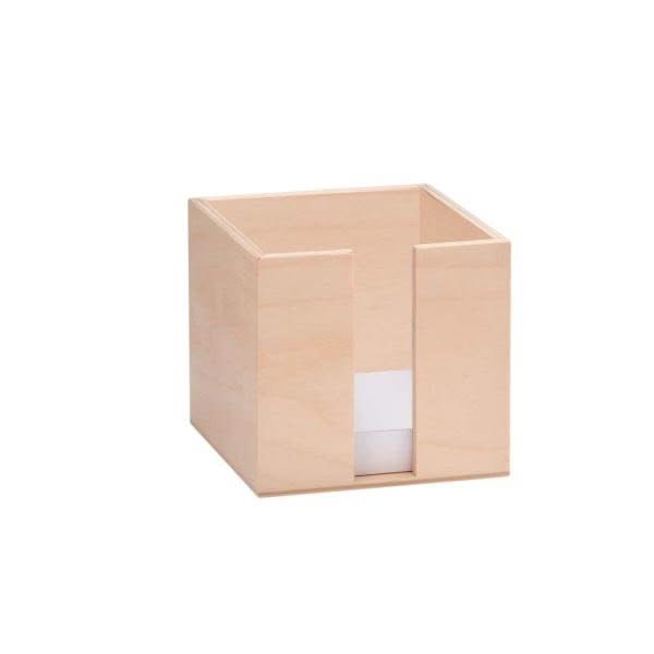 Notizzettelbox 11x11x10,5cm FSC Kiefer NZ - Kidis Art