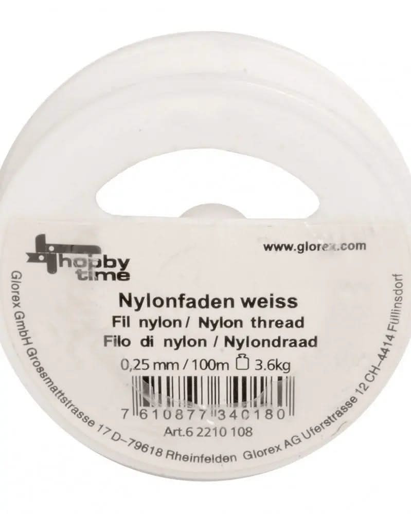 Nylonfaden weiss 0,25mm 100m - Kidis Art