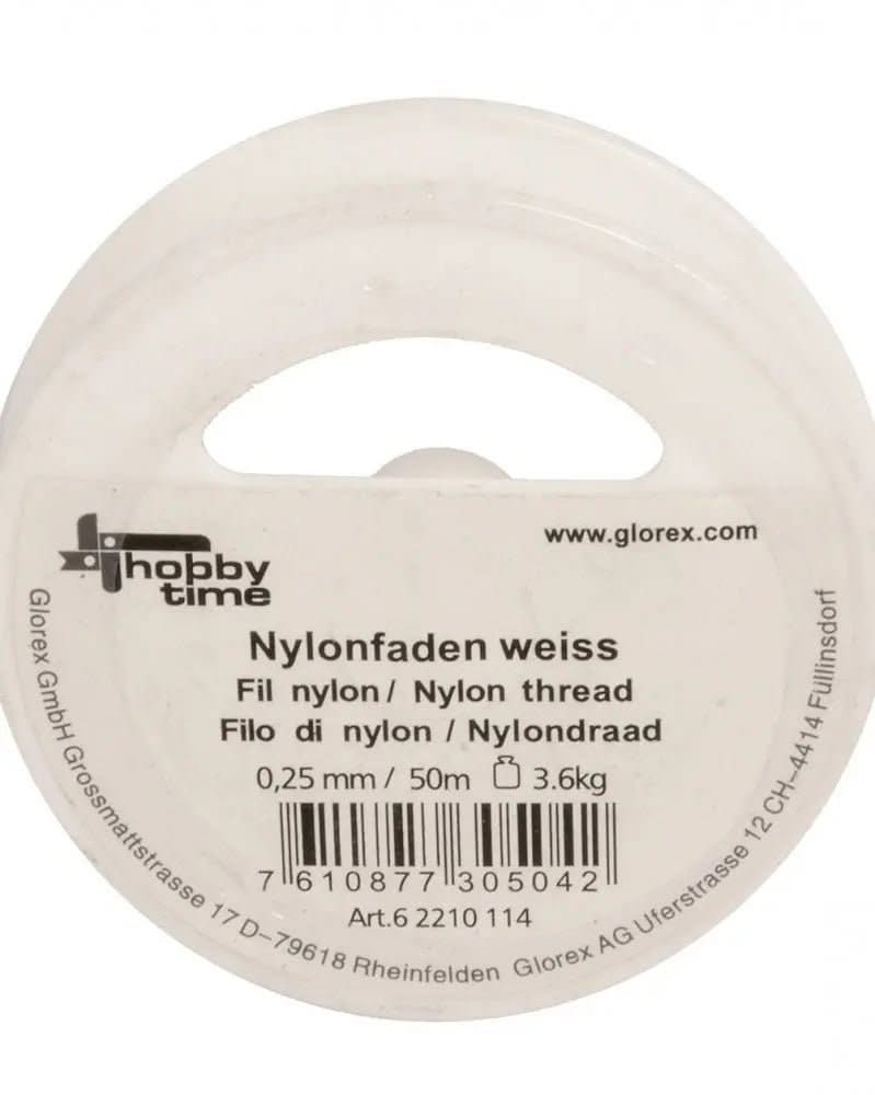 Nylonfaden weiss 0,25mm 50m - Kidis Art