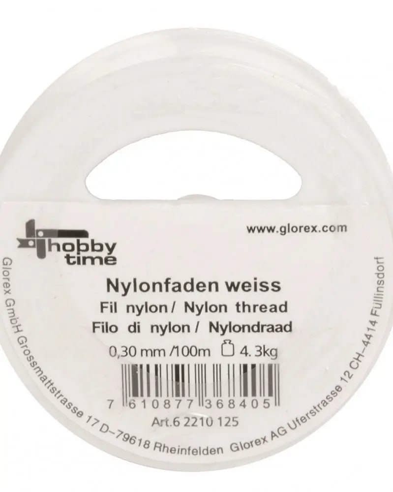 Nylonfaden weiss 0,30mm 100m - Kidis Art