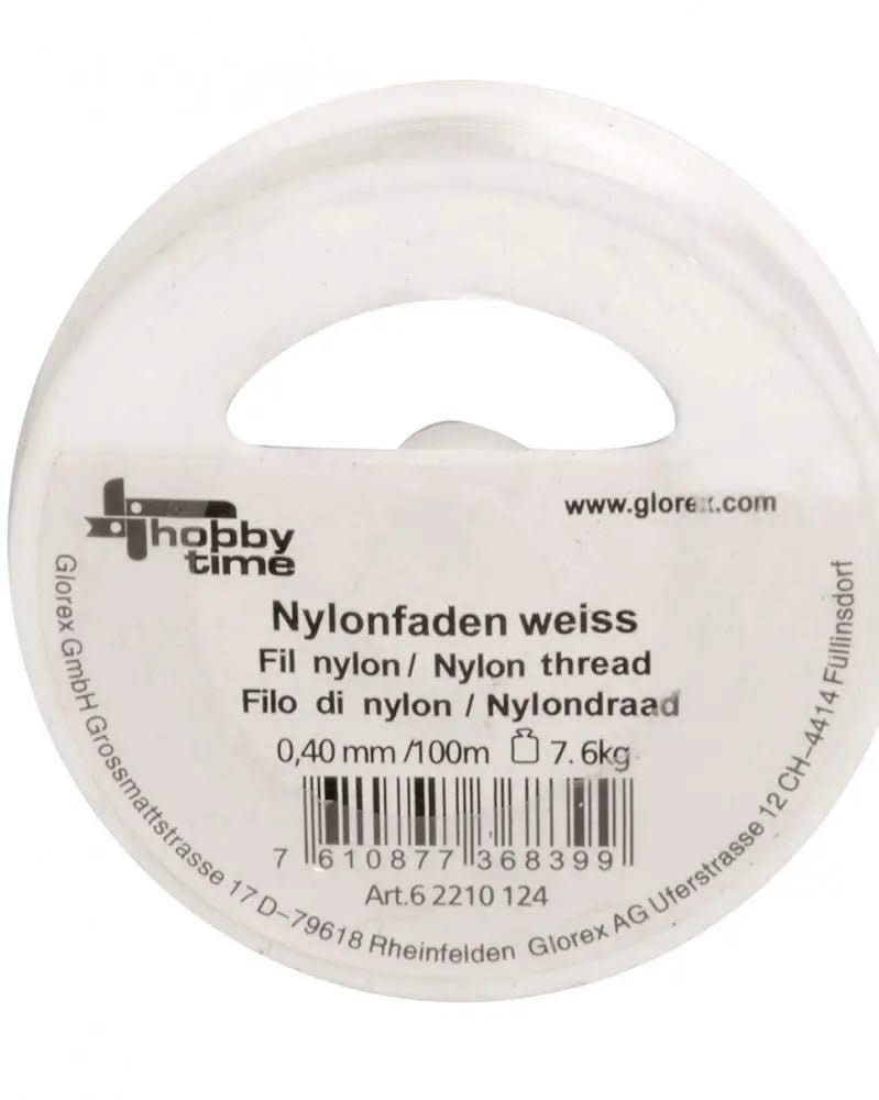 Nylonfaden weiss 0,40mm 100m - Kidis Art