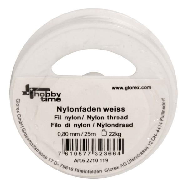 Nylonfaden weiss 0,80mm 25m - Kidis Art