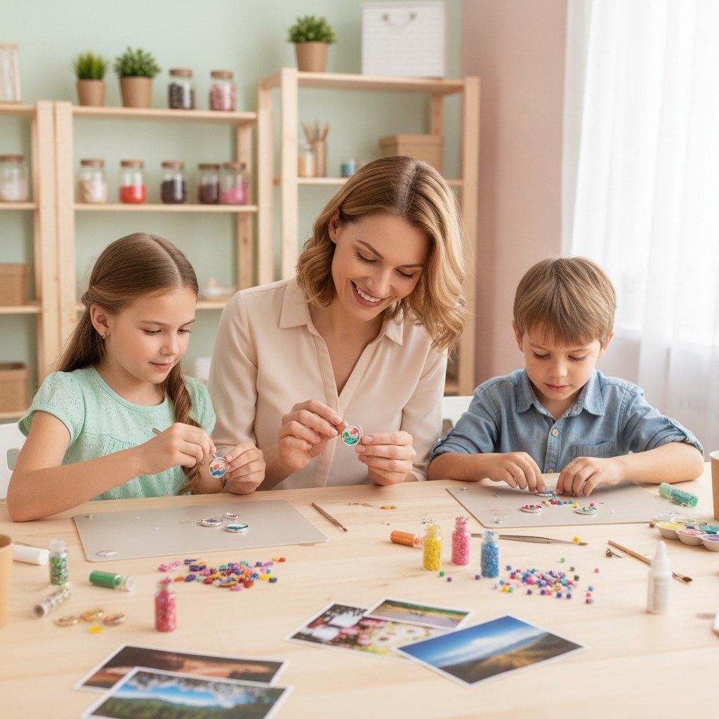 Ohrring rund 2Stk silberfarben Ø18mm - Kidis Art