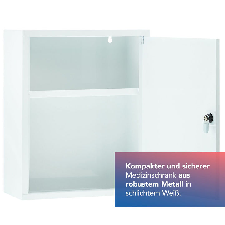 Medizinschrank Weiß mit 2 Fächern