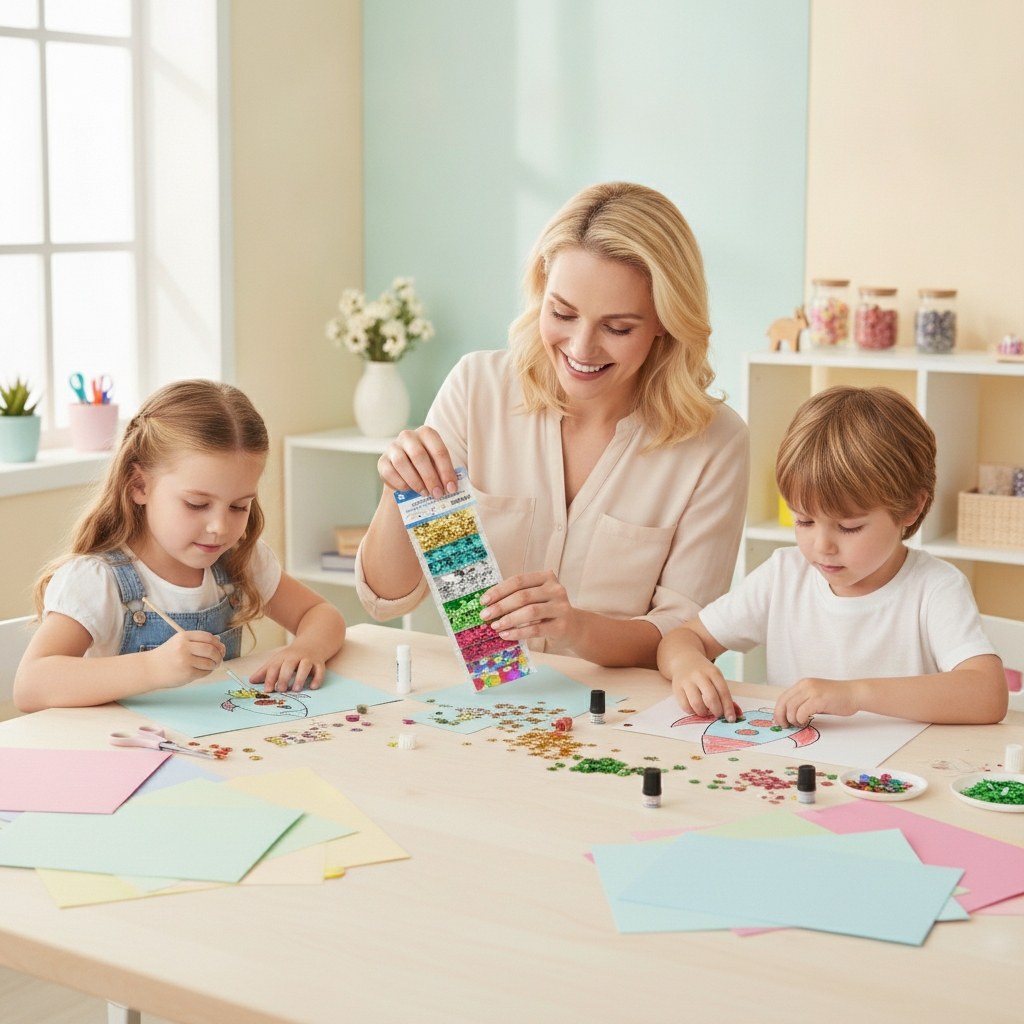 Pailletten-Mix, 12Fb 24g - Kidis Art