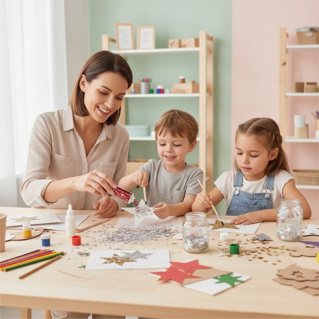 Pailletten Schneeflocken - Kidis Art