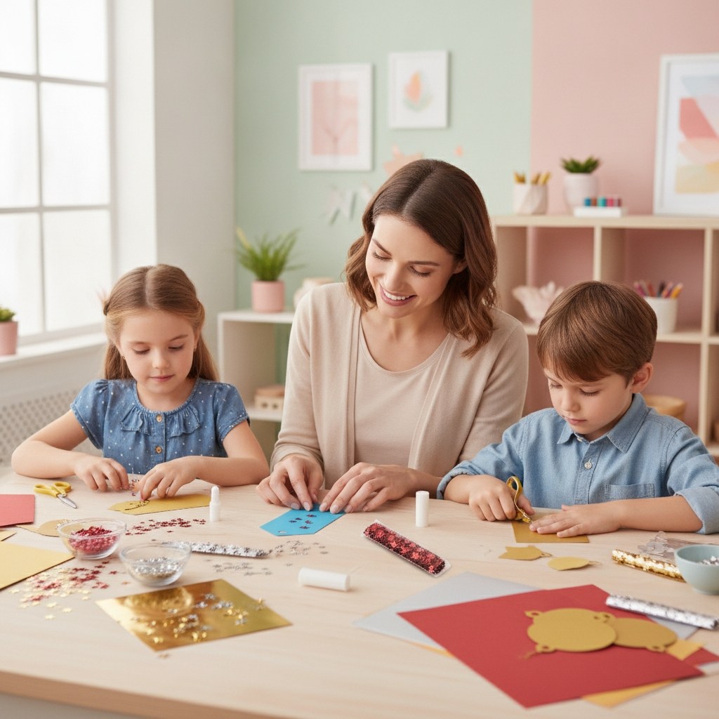 Pailletten Sterne, sortiert 2 irisierend, rot, gold, silber - Kidis Art