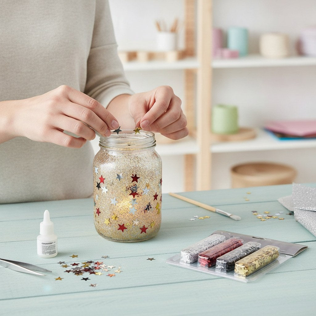 Pailletten Sterne sortiert 3 - Kidis Art