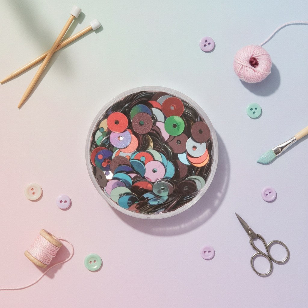 Paillettenscheiben mix 6mm 7gr - Kidis Art