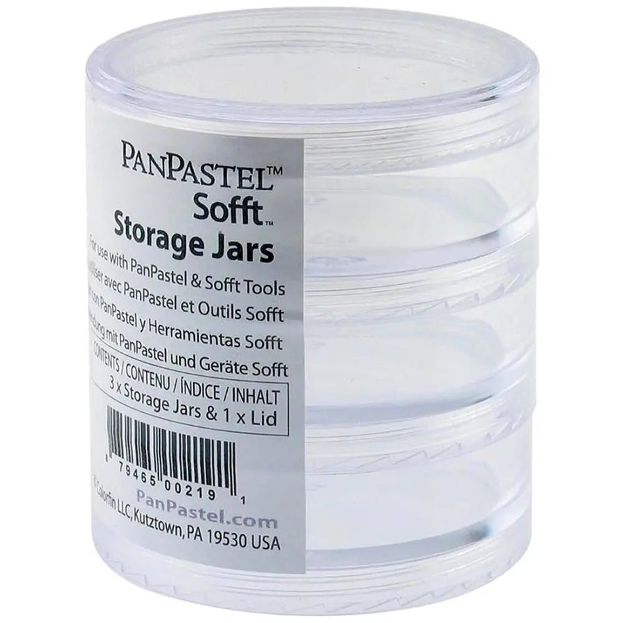 PanPastel 3 - Leere Vorratsgläser (3 Gläser mit 1 Deckel) Set - Kidis Art
