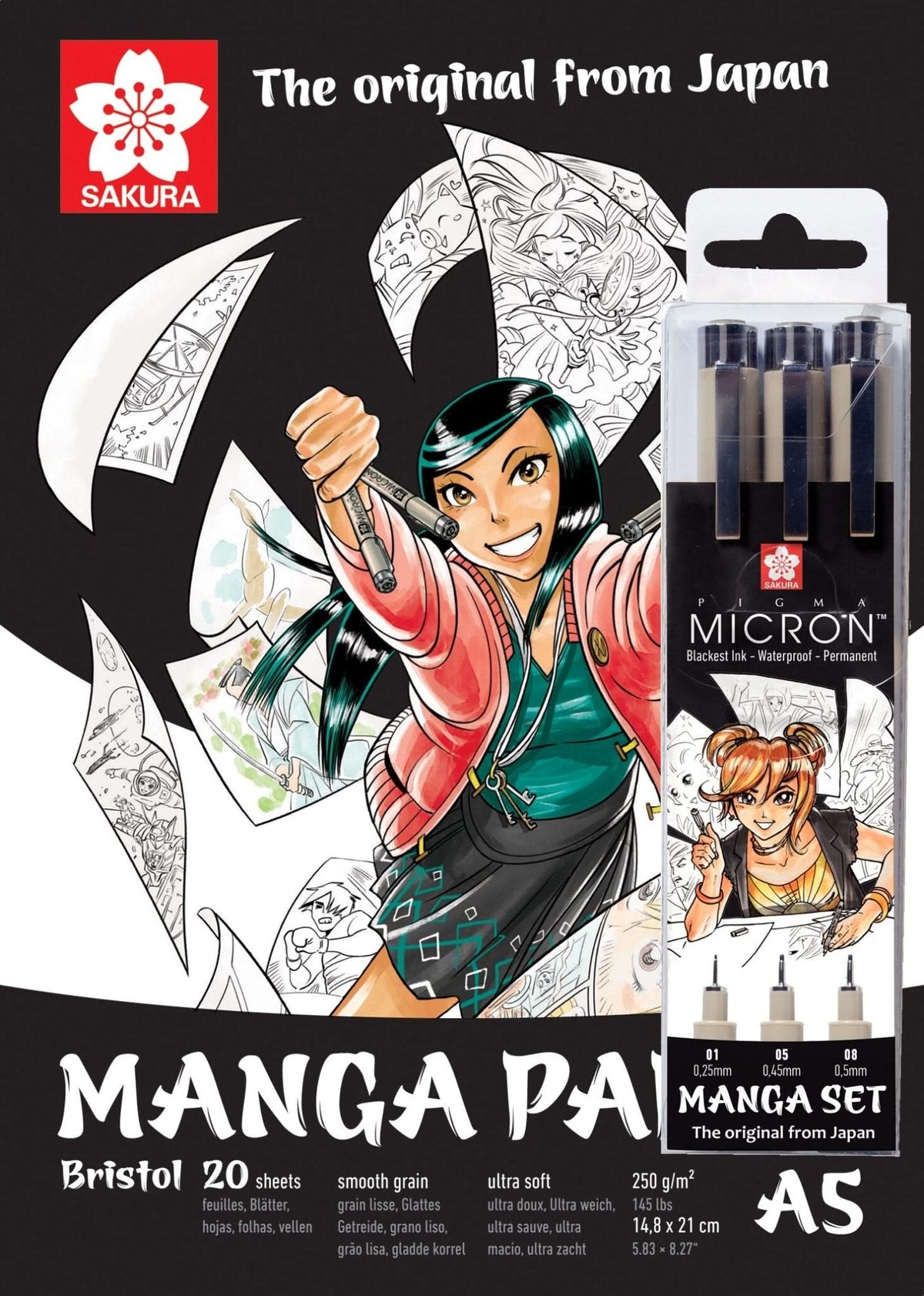 Papier-Set "Manga" A5 - Kidis Art