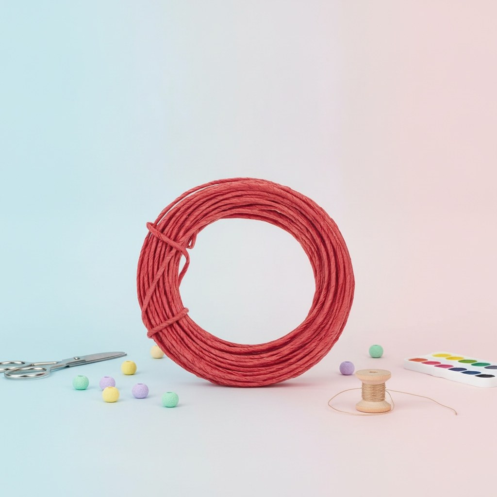 Papierdraht, 2mm, 10m rot - Kidis Art