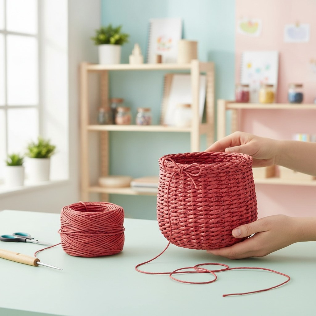 Papierdraht, 2mm, 10m rot - Kidis Art