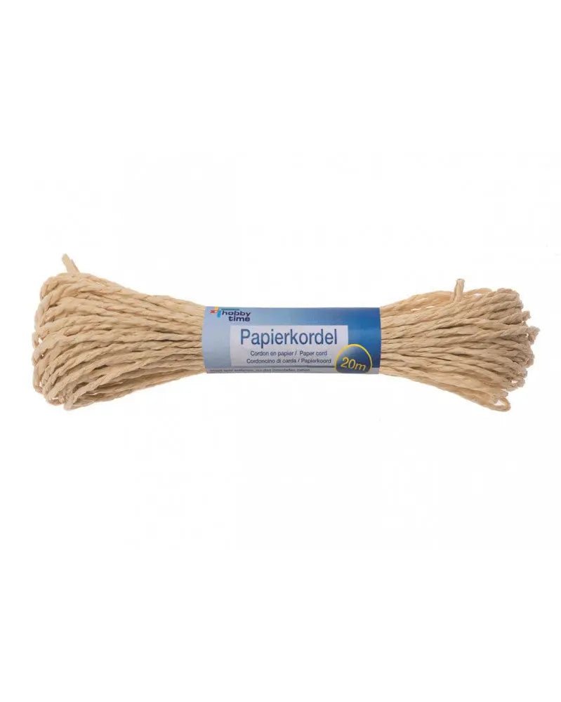 Papierkordel 20mx1mm, natur - Kidis Art