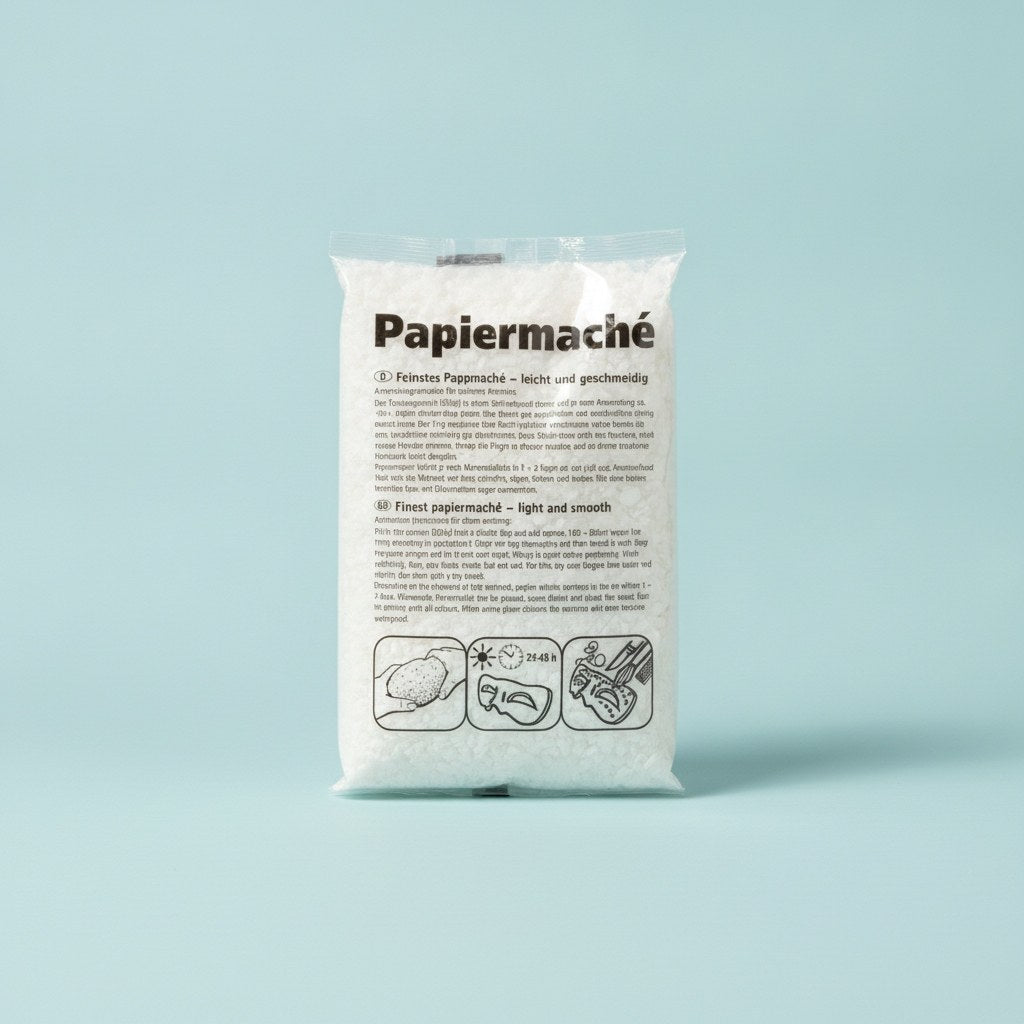 Papiermaché pulverförmig 200g in Poly Beutel - Kidis Art