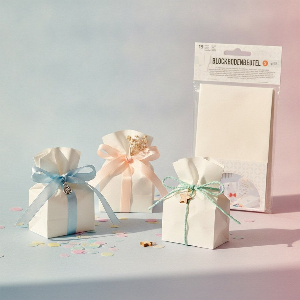 Papiertüten weiss, 15 ST - Kidis Art