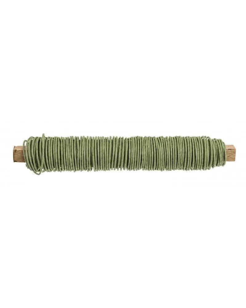 Grüner Papierwickeldraht 0,8 mm auf Holzspule