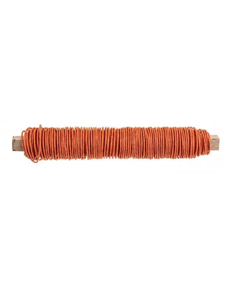 Bobina di filo avvolto in carta arancione 0,8 mm x 22 m per floreali e decorazioni