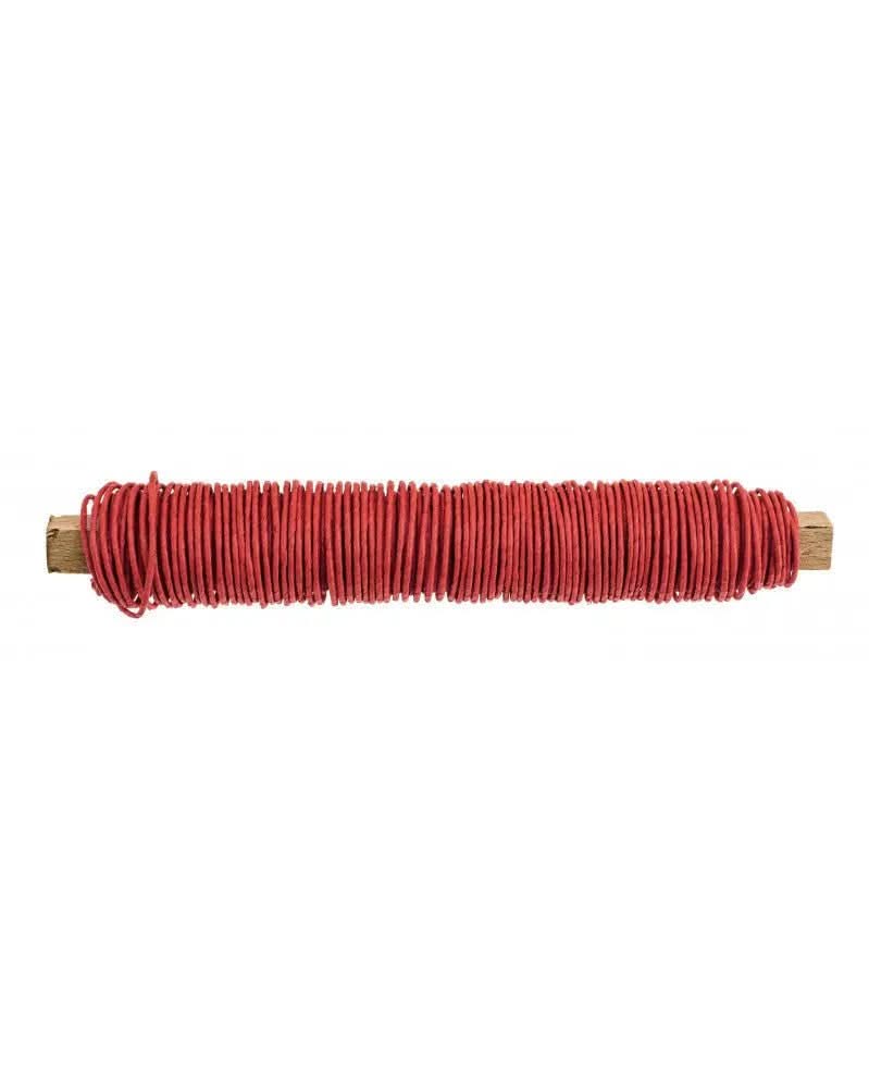 Leuchtend rote Papierwickeldraht-Spule, 0,8 mm, mit hölzernen Endkappen